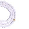 Hetian Jade Collection 24K Gold 108-Bead White Hetian Jade Long Mala Bracelet