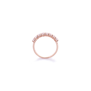 Premium Minimalist Zircon 925 Sterling Silver/ Silver Rose Gold-Plated Paved Ring