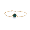 Shifang Collection Malachite 925 Silver Gold-Plated Bracelet