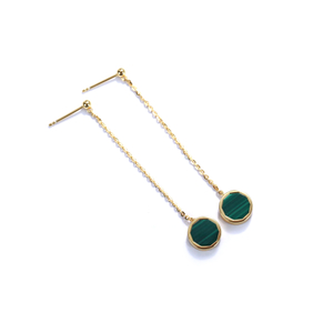 Shifang Collection Tiger's Eye 925 Silver Gold-Plated Earrings