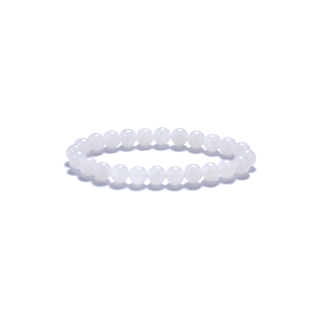 Hetian Jade Collection Bead Bracelet White Jade