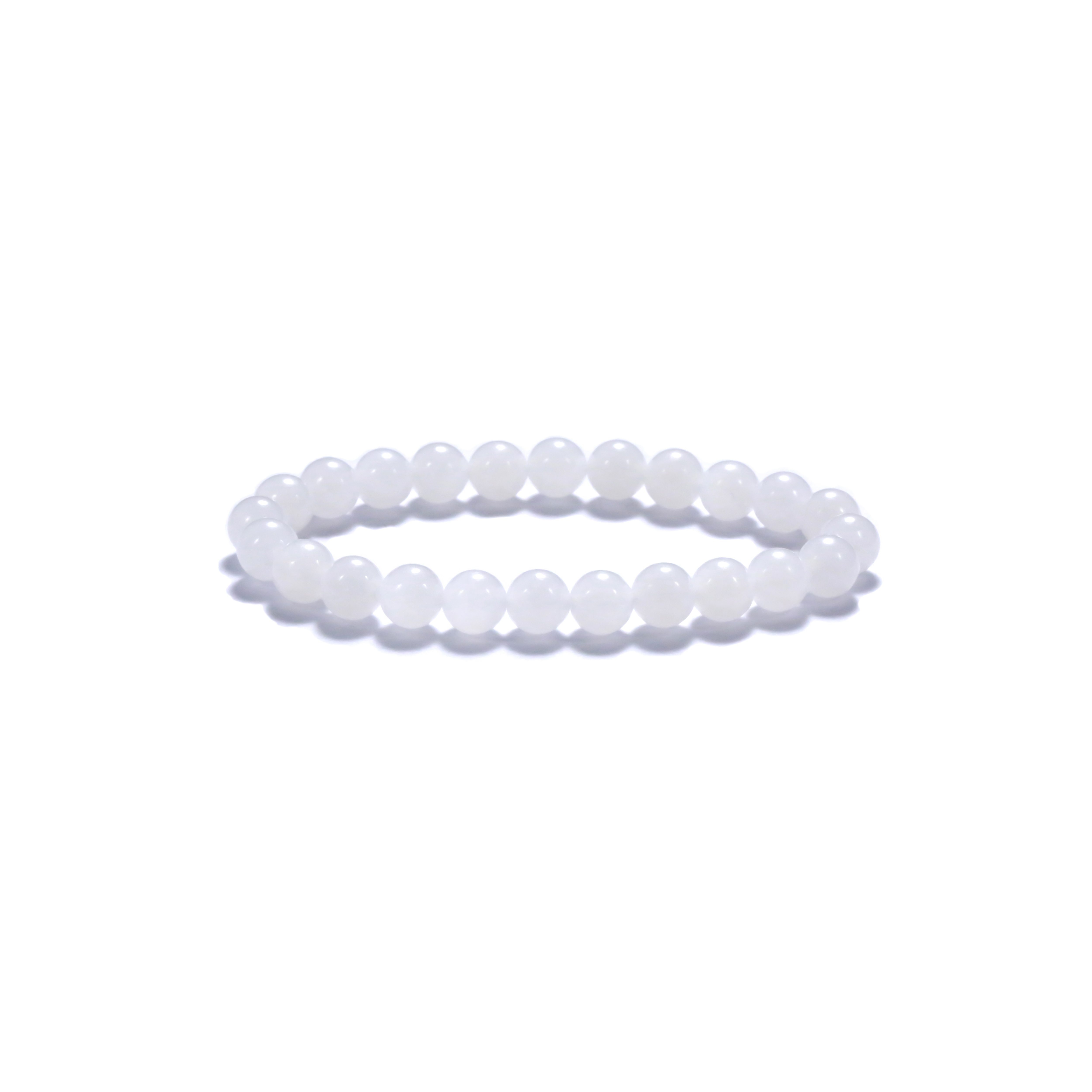 Hetian Jade Collection Bead Bracelet White Jade