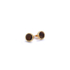Shifang Collection Tiger's Eye 925 Silver Gold-Plated Earring Stud 