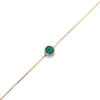 Shifang Collection Malachite 925 Silver Gold-Plated Bracelet