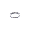 Premium Minimalist Zircon 925 Sterling Silver/ Silver Rose Gold-Plated Paved Ring