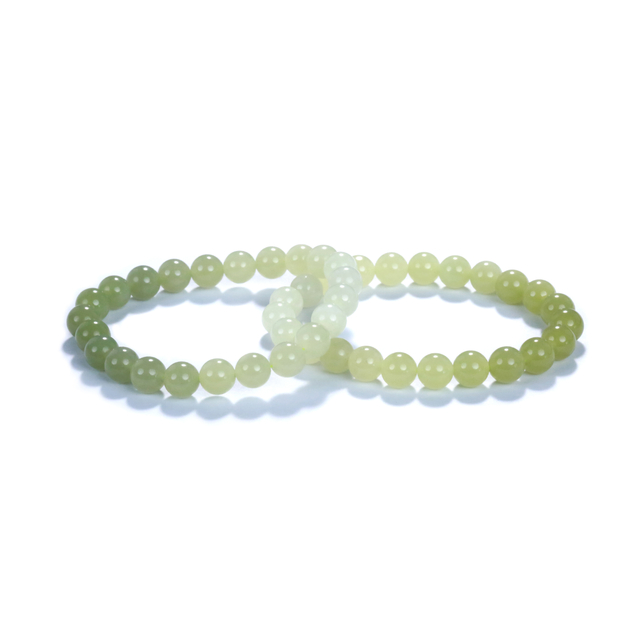 Hetian Jade Collection Gradient Green Hetian Jade Bracelet
