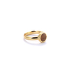 Shifang Collection Tiger's Eye 925 Silver Gold-Plated Ring
