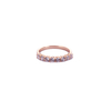 Premium Minimalist Zircon 925 Sterling Silver/ Silver Rose Gold-Plated Paved Ring