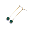Shifang Collection Tiger's Eye 925 Silver Gold-Plated Earrings