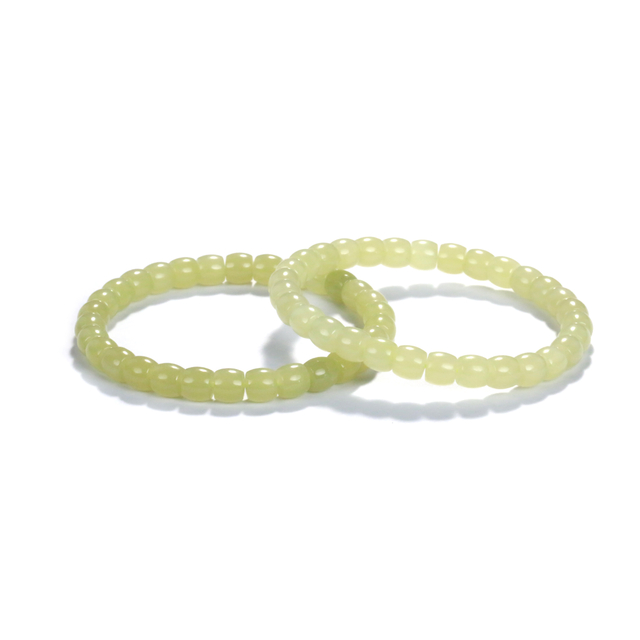 Hetian Jade Collection Hetian Yellow Jade Beaded Bracelet