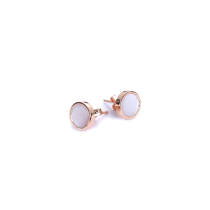 Shifang Collection Pearl 925 Silver Rose Gold-Plated Earring Stud 