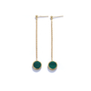 Shifang Collection Tiger's Eye 925 Silver Gold-Plated Earrings