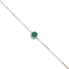 Shifang Collection Malachite 925 Silver Gold-Plated Bracelet