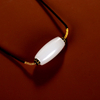 Hetian Jade Collection Hetian Jade Five Elements White Jade Tube Pendant