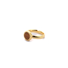 Shifang Collection Tiger's Eye 925 Silver Gold-Plated Ring
