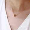 Shifang Collection Tiger's Eye 925 Silver Gold-Plated Necklace