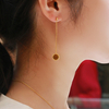 Shifang Collection Tiger's Eye 925 Silver Gold-Plated Earrings