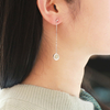 Premium Shifang Collection 925 Silver Light Greenish White Hetian Jade Earring