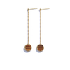 Shifang Collection Tiger's Eye 925 Silver Gold-Plated Earrings