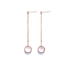 Shifang Collection Pearl 925 Silver Rose Gold-Plated Earrings