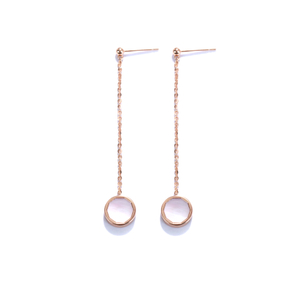 Shifang Collection Pearl 925 Silver Rose Gold-Plated Earrings